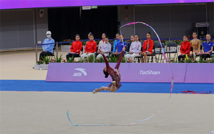 China's National Rhythmic Gymnastics Championships were held at the Yellow Dragon Sports Centre ©Hangzhou 2022 Asian Games/OCA