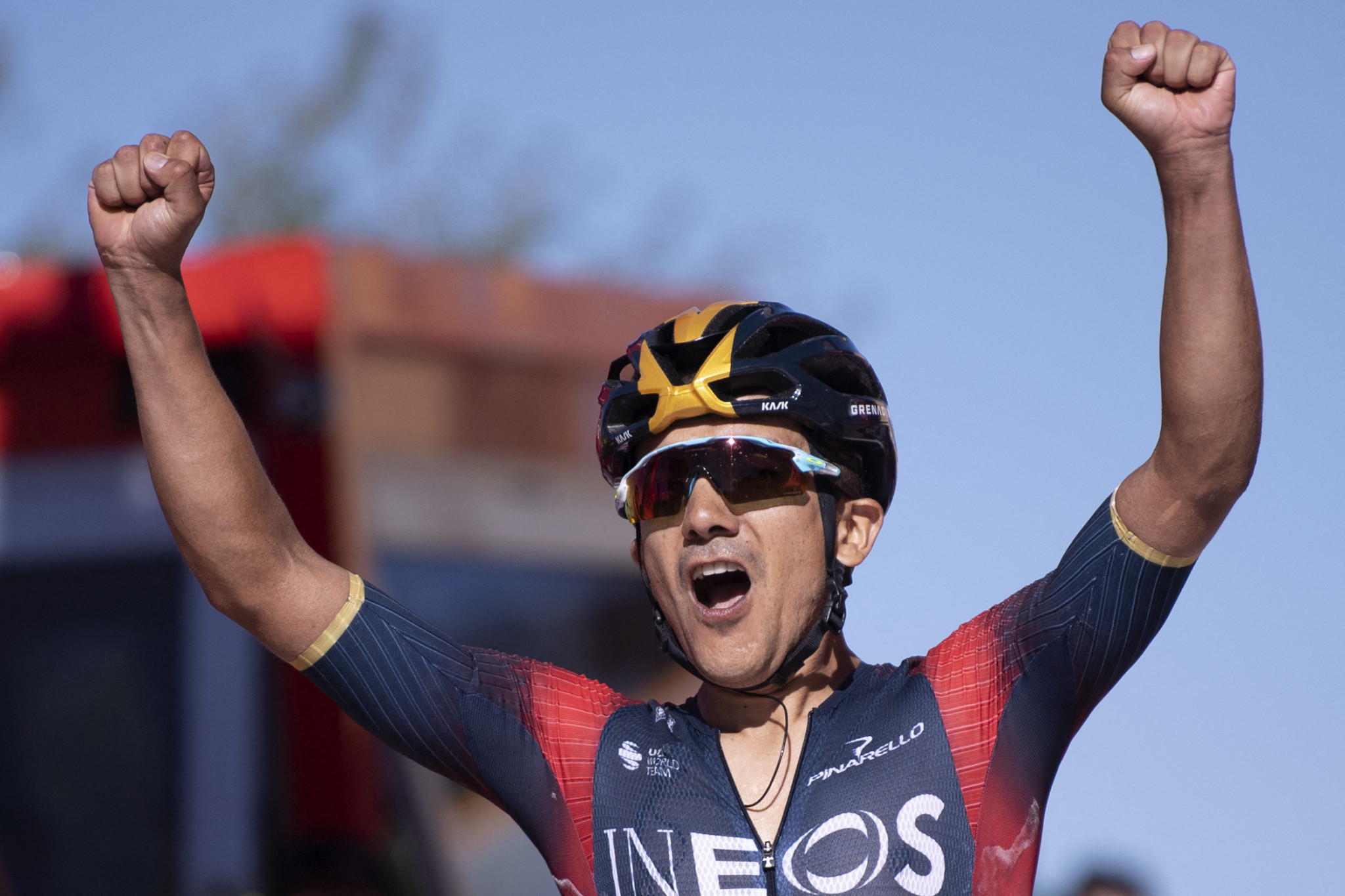 Richard Carapaz claimed his second stage victory in three days at the Vuelta a España ©Getty Images