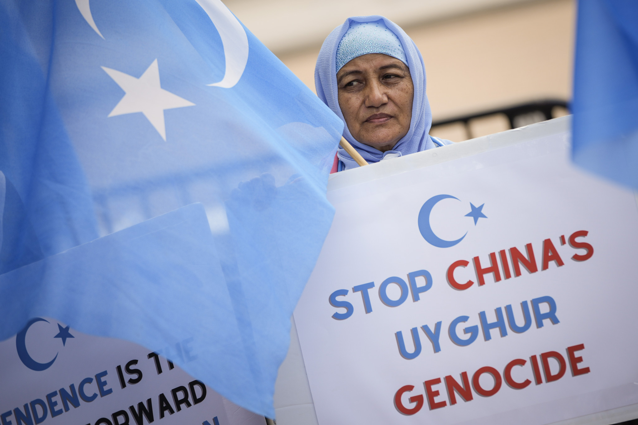 China's treatment of Uyghurs was a recurring talking point in the lead-up to Beijing 2022 ©Getty Images