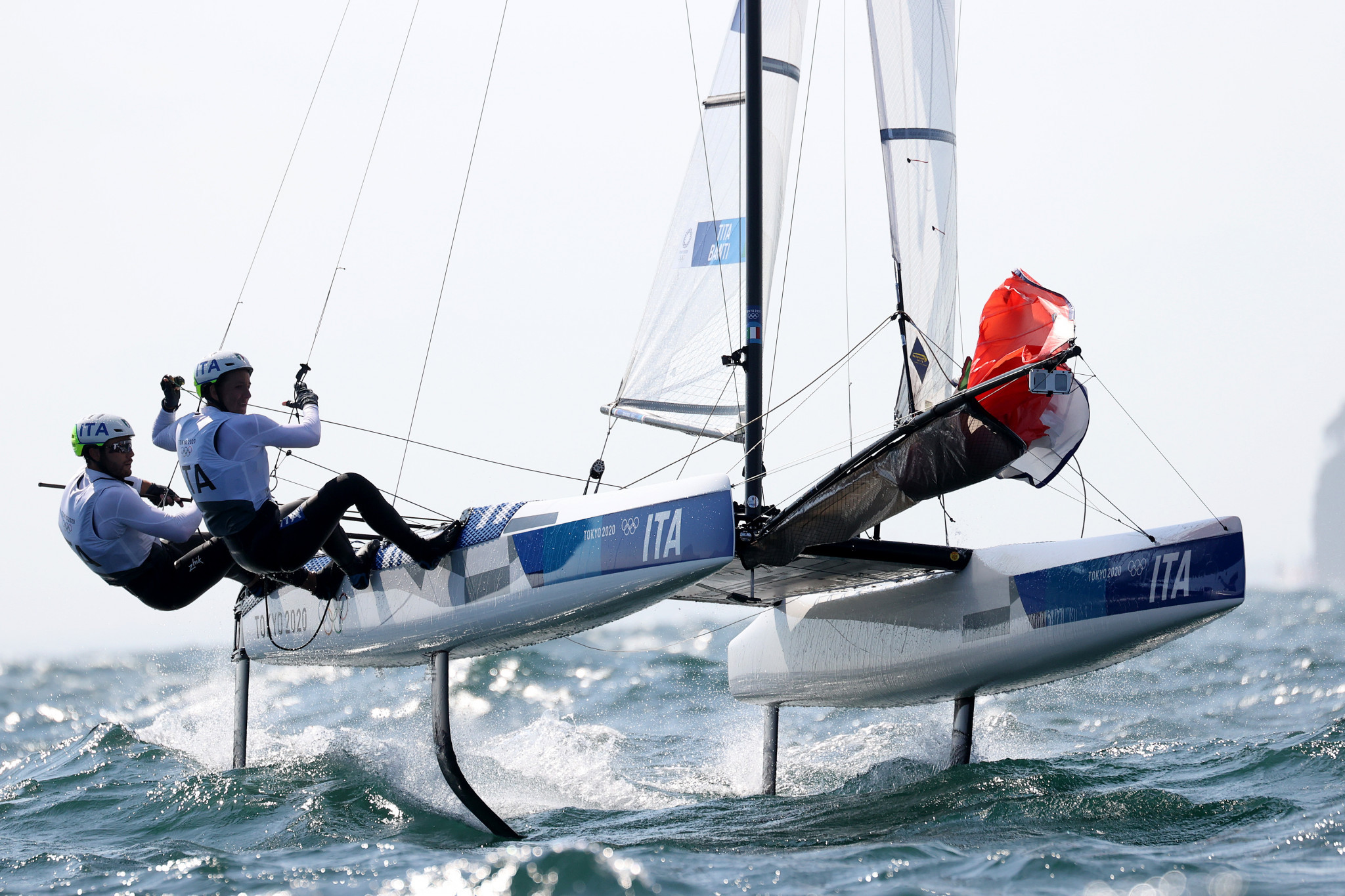 Ruggero Tita and Caterina Banti of Italy have continued to register wins in the Nacra17 event ©Getty Images