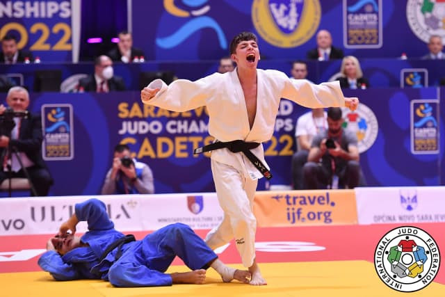 David Leiva won the United States' first-ever medal at the Cadet World Championships in Sarajevo last month ©IJF