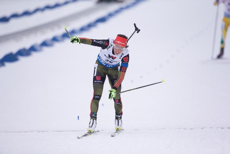 Germany's Laura Dahlmeier claimed gold despite amassing two penalties