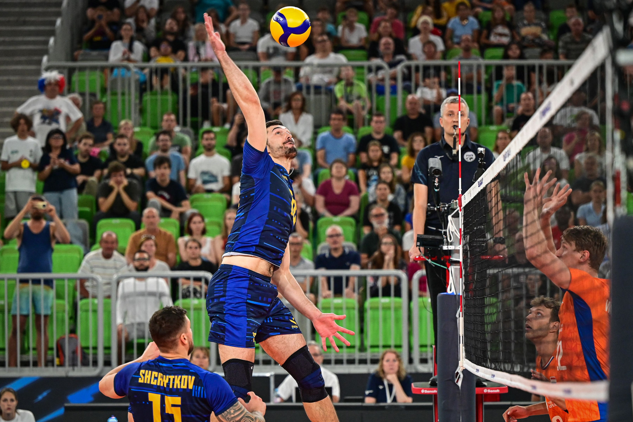 Ukraine sprung a surprise with a straight sets win over Netherlands to reach the Men's Volleyball World Championship quarter-finals ©Getty Images