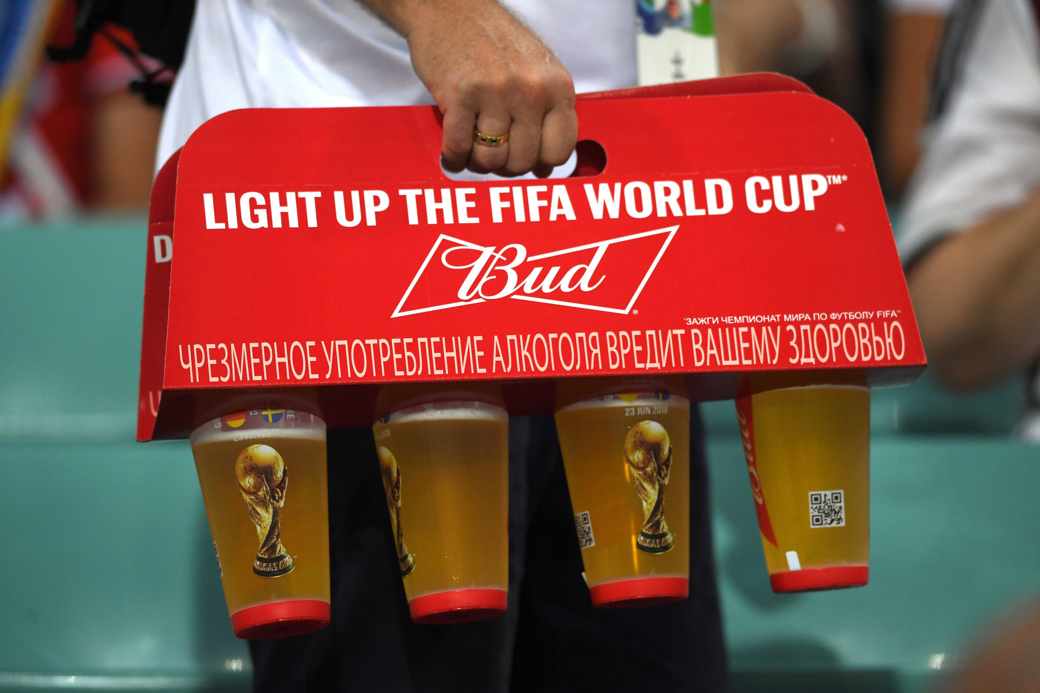 Public drunkenness is prohibited in Qatar, but the World Cup host nation has made a concession by allowing beer to be sold at fan zones prior to matches  ©Getty Images