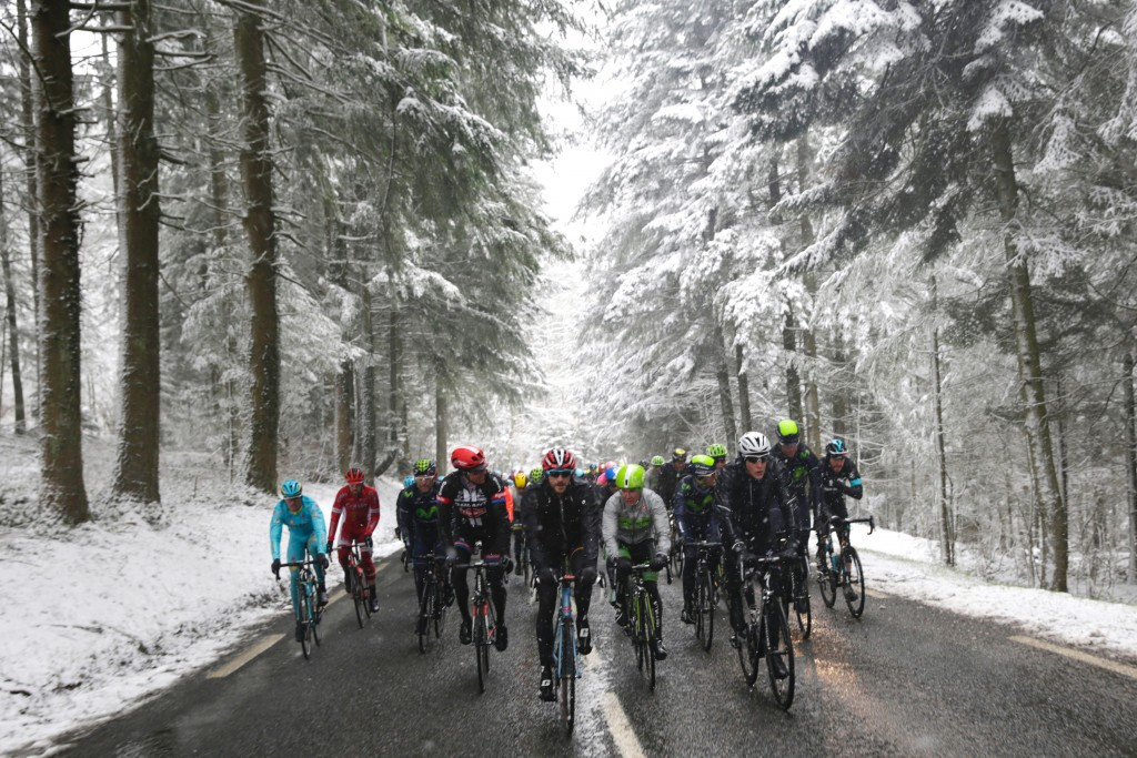 The third stage of Paris-Nice was forced to be cancelled due to snow