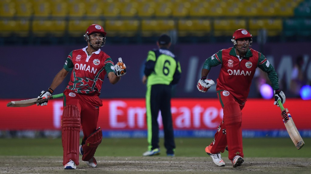 Oman mark ICC World Twenty20 debut with shock win over Ireland 
