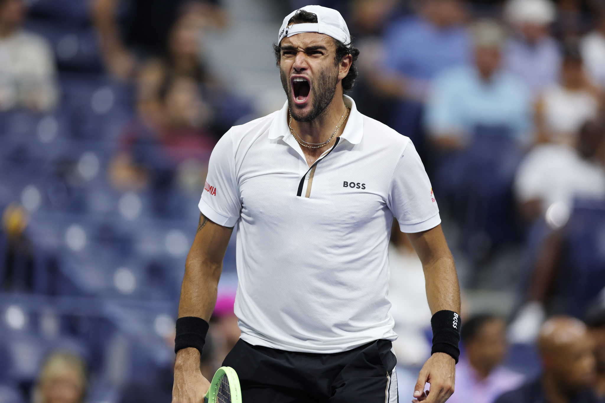 Berrettini battled hard in the third set, forcing Ruud to a tie-break but could not prevail ©Getty Images