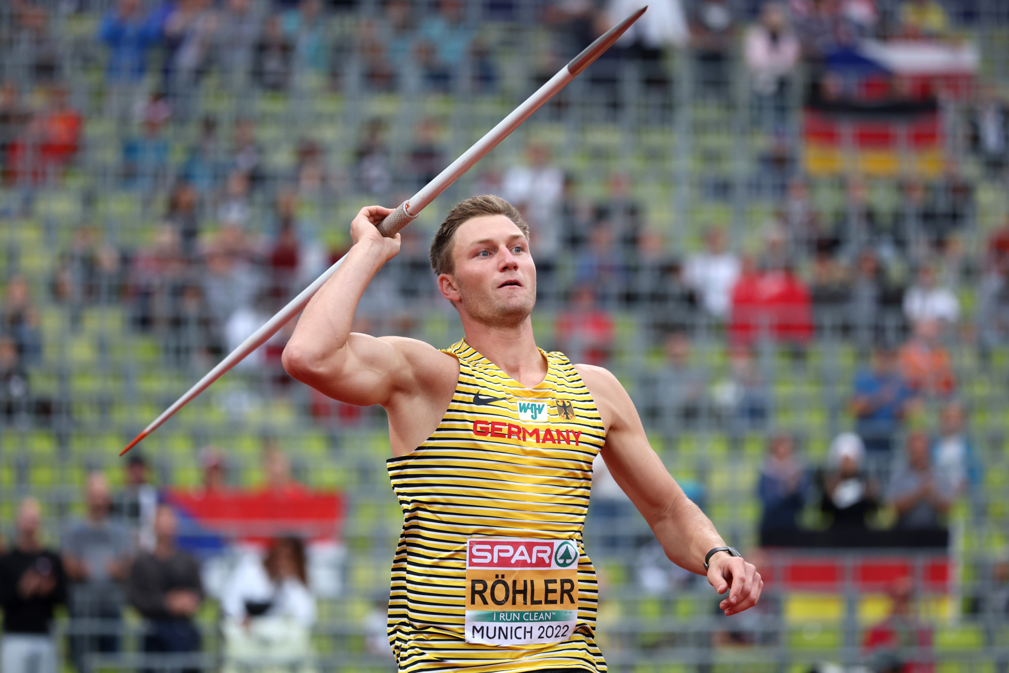 Rio 2016 Olympic javelin champion Thomas Rohler was one of 30 Team Allianz ambassadors at the event in Munich ©Getty Images