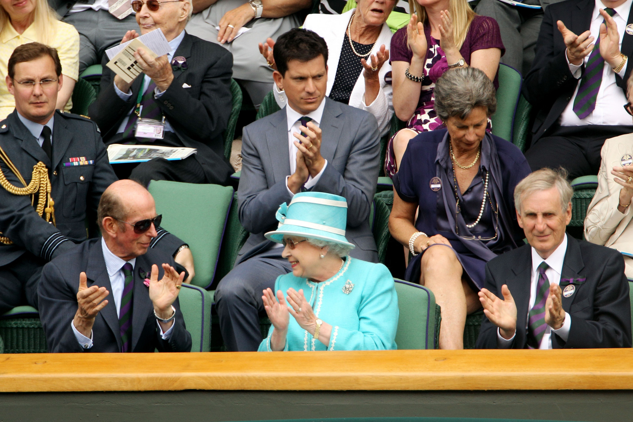 Queen Elizabeth II pictured at the Royal Box at Wimbledon in 2010 ©Getty Images