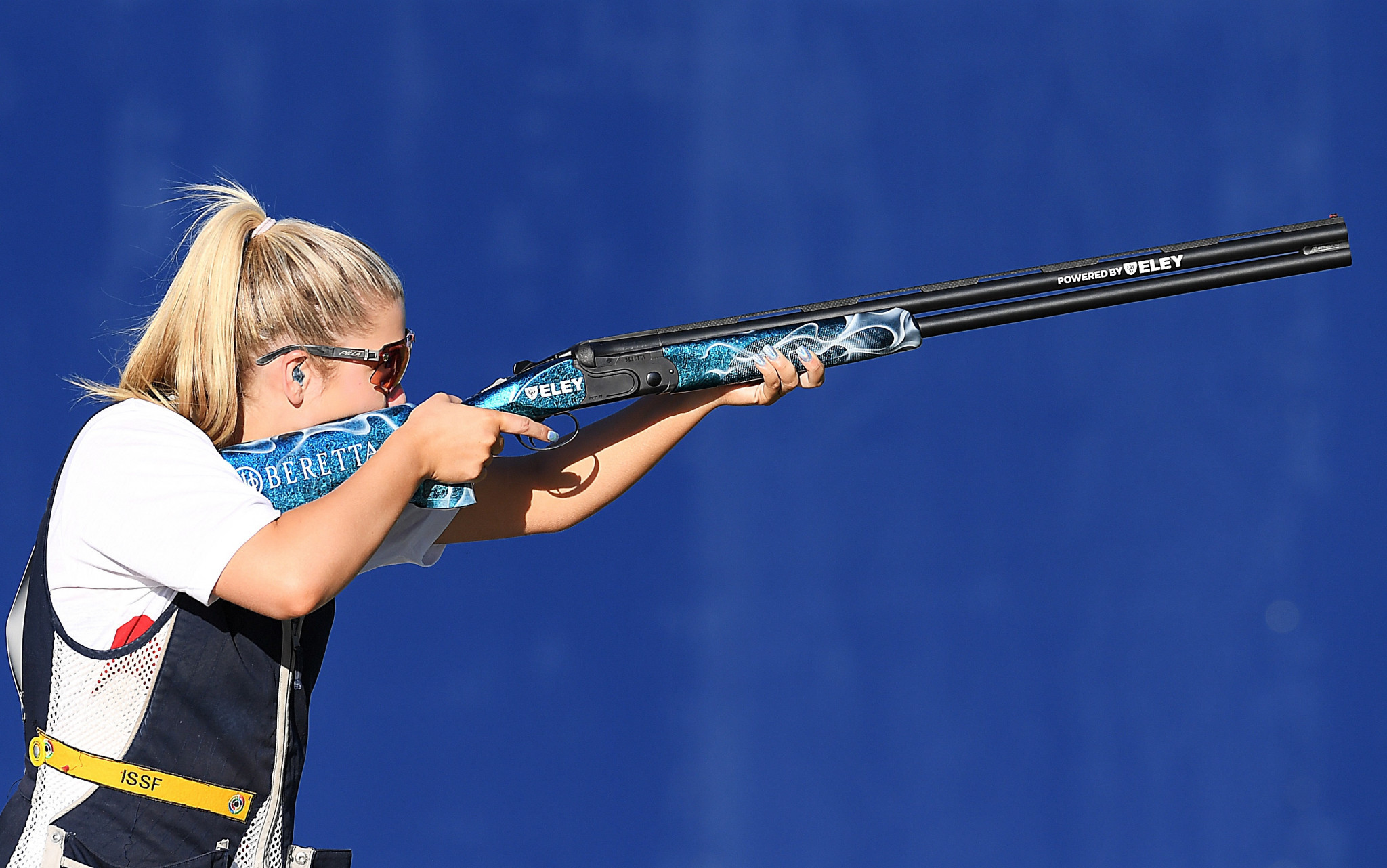 Amber Hill missed just two of 20 shots as Britain won mixed skeet gold in Larnaca ©Getty Images