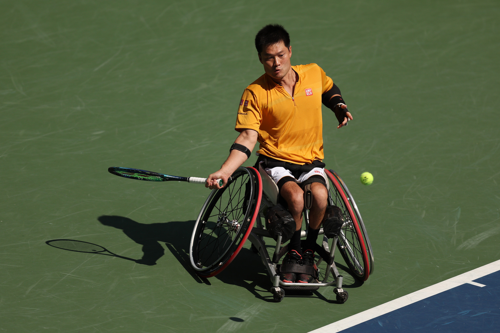 Top seed Shingo Kunieda of Japan reached the final of the men's wheelchair singles event at the US Open ©Getty Images