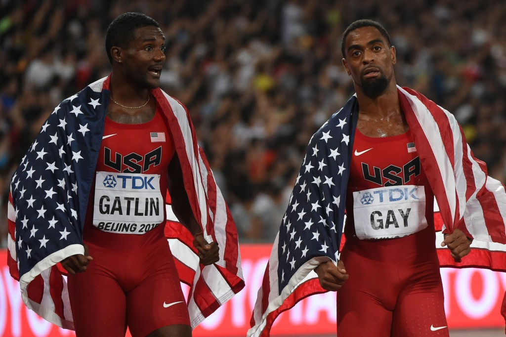 Justin Gatlin and Tyson Gay both returned from drugs bans to represent the United States at last year's IAAF World Championships in Beijing and will probably be at Rio 2016 ©Getty Images