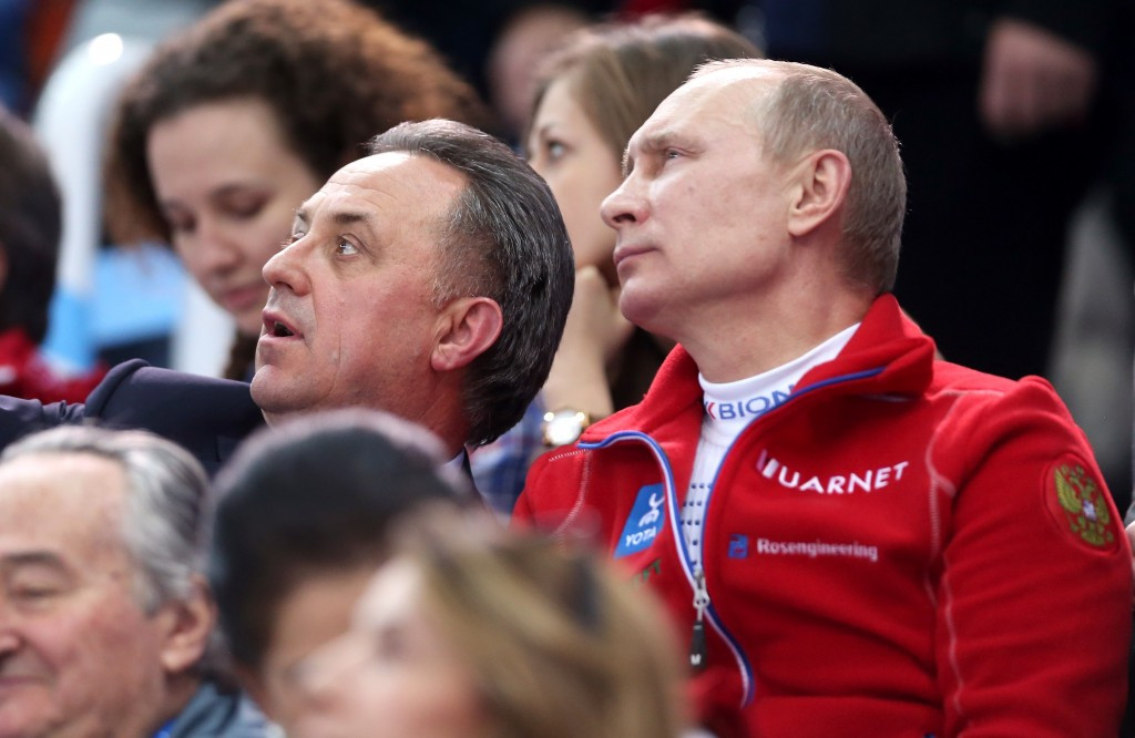 Russian Sports Minister Vitaly Mutko, left, alongside Russian President Vladimir Putin, has repeatedly claimed they have made improvements, but the report rubbishes this insistence ©Getty Images