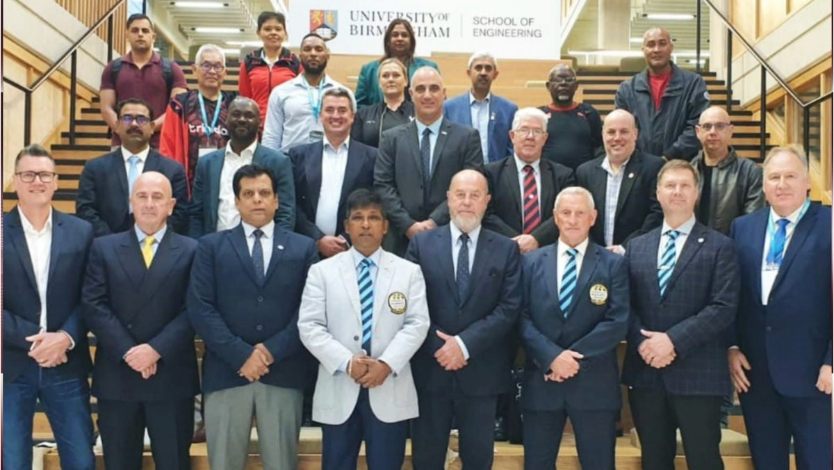 Sonny Pillay, bottom row centre left, was re-elected President of the CKF unopposed ©WKF