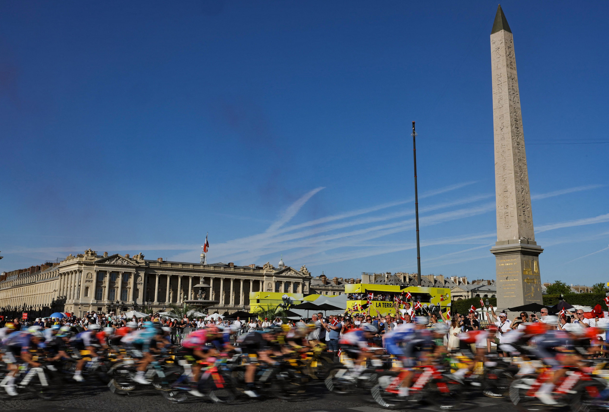 This year's Tour de France passed the obelisk at the Place de la Concorde ©Getty Images 