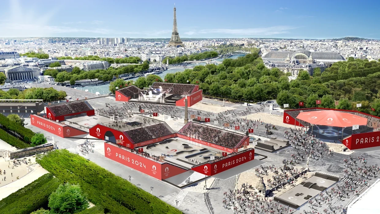 The Place de la Concorde will host BMX freestyle, breaking, 3x3 basketball and skateboarding at Paris 2024  ©Paris 2024