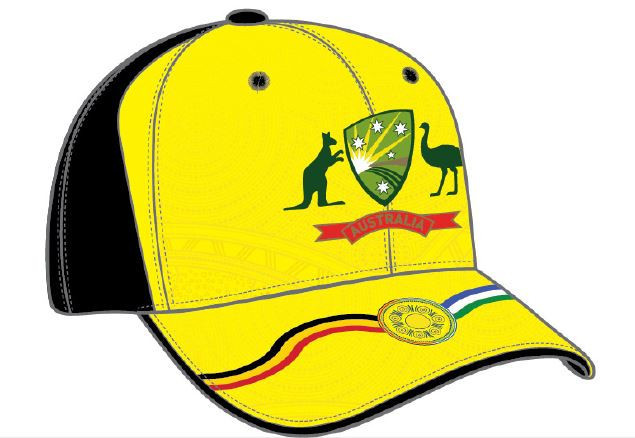 The cap features the colours of the Aboriginal flag and the Torres Strait Islands ©Asics