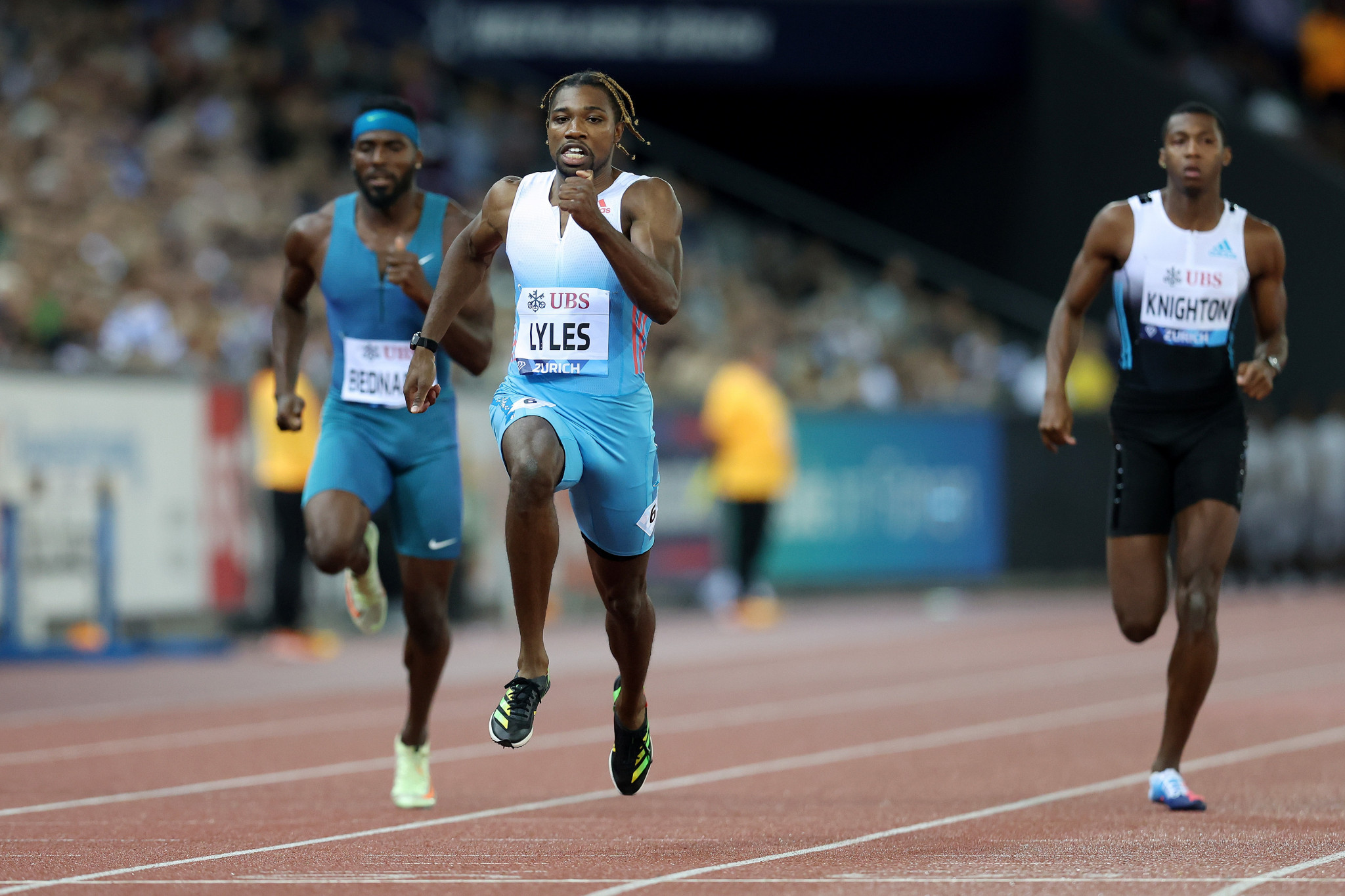 American sprinter Noah Lyles is set to feature on the first one-hour edition of the new monthly show building up to Paris 2024 ©Getty Images