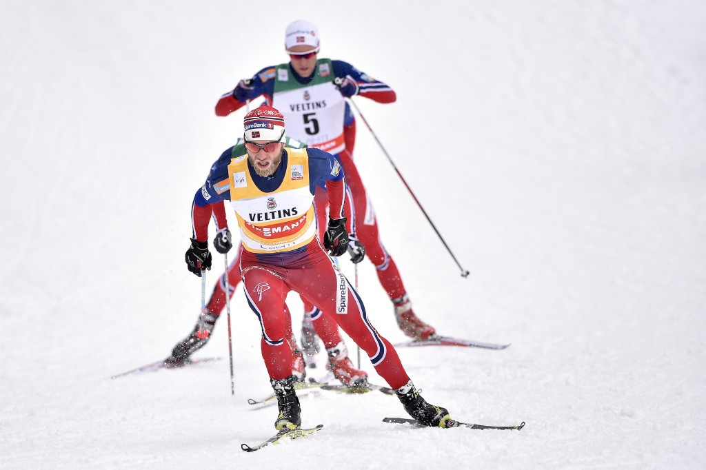 Norwegian Martin Johnsrud Sundby earned the men's skiathlon race victory ©Getty Images