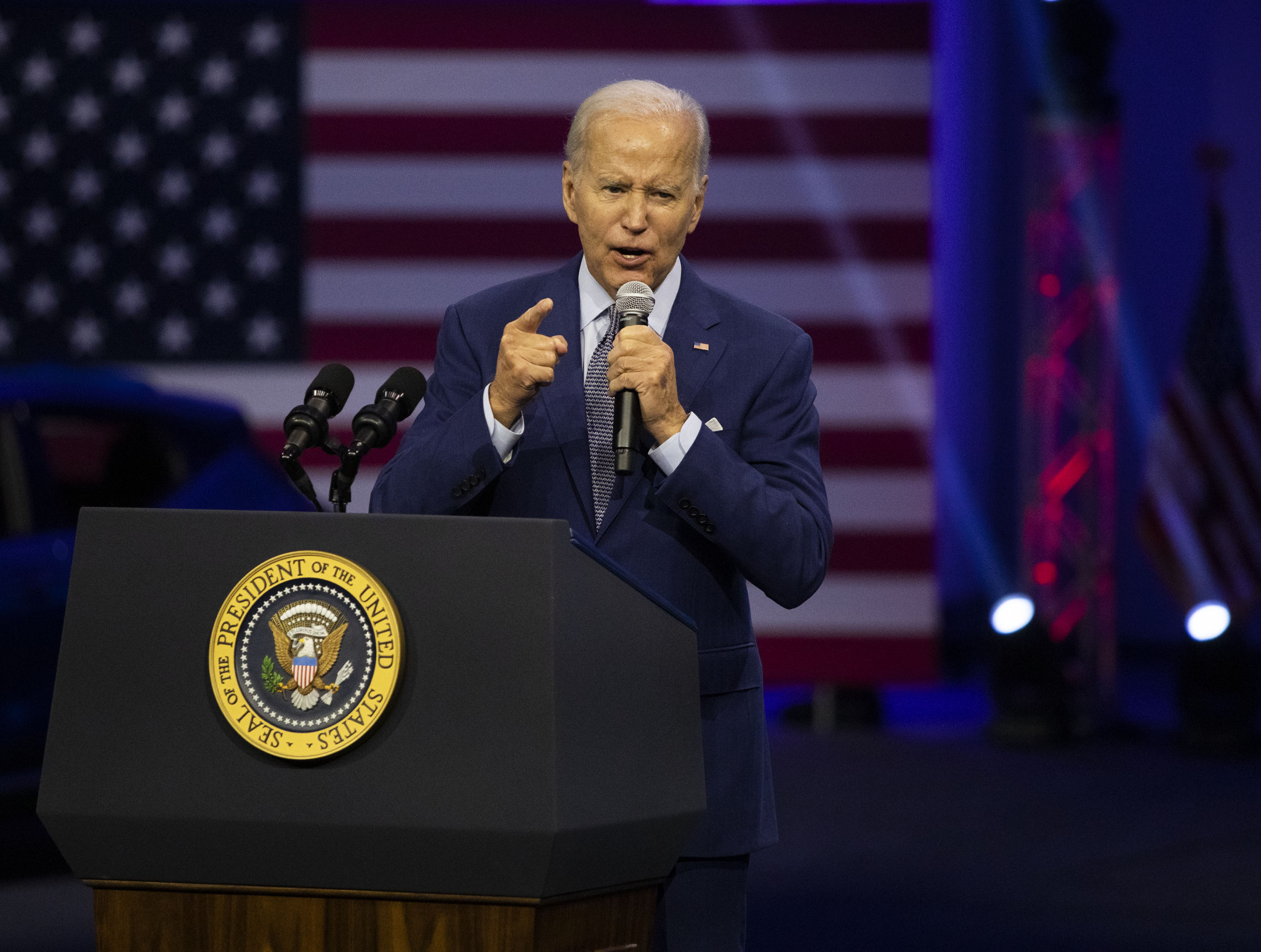 US President Joe Biden has insisted his administration is working 
