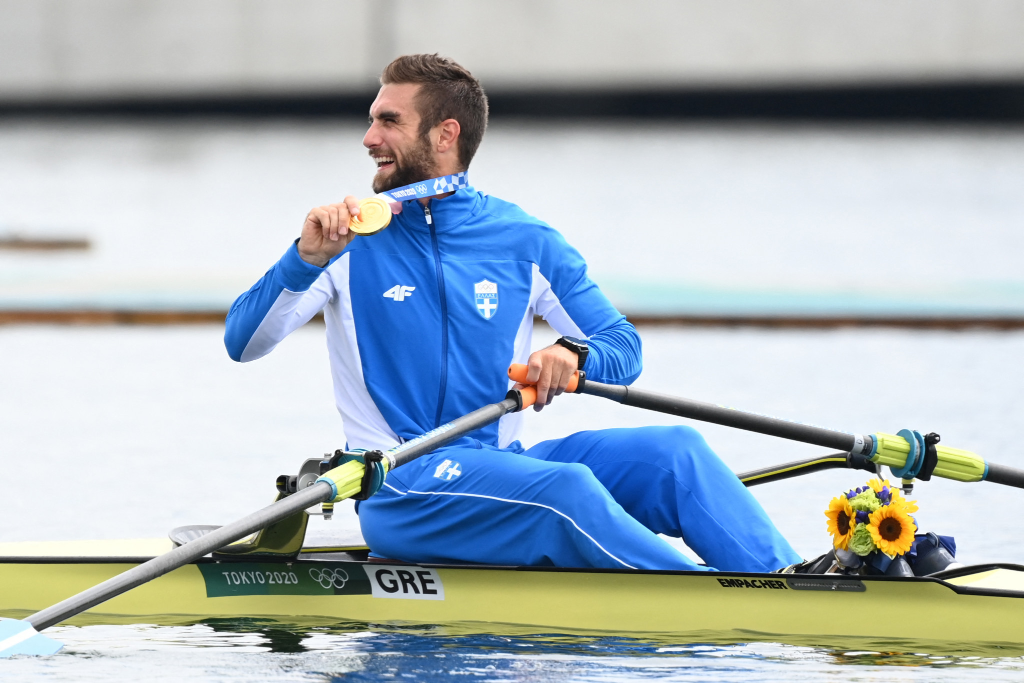 Stefanos Ntouskos of Greece will be aiming for a first world title in the men’s single sculls ©Getty Images