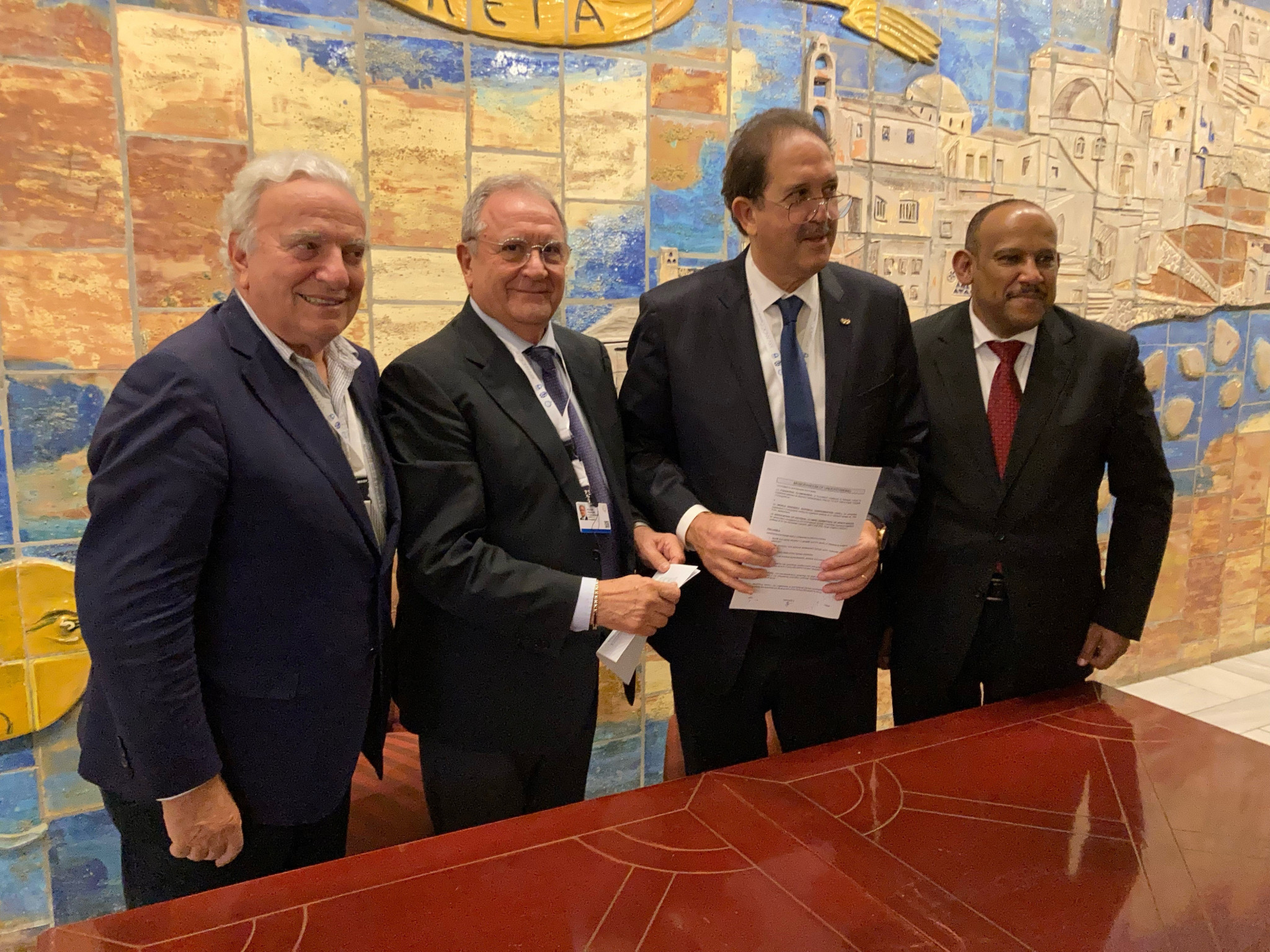 The WBSC and ANOCA signed a collaboration agreement at last year's Association of National Olympic Committees General Assembly ©ITG