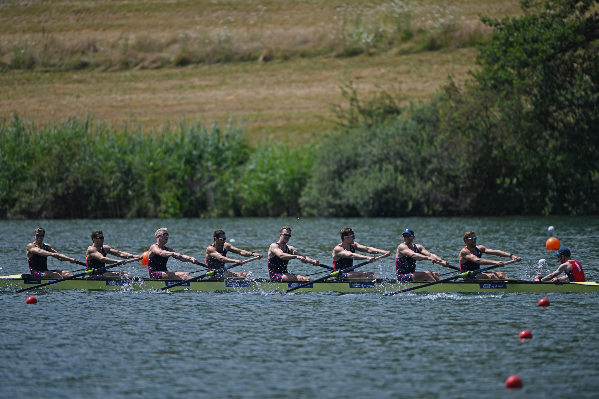 Britain won the first heat in the men's eight to progress to the final ©Getty Images