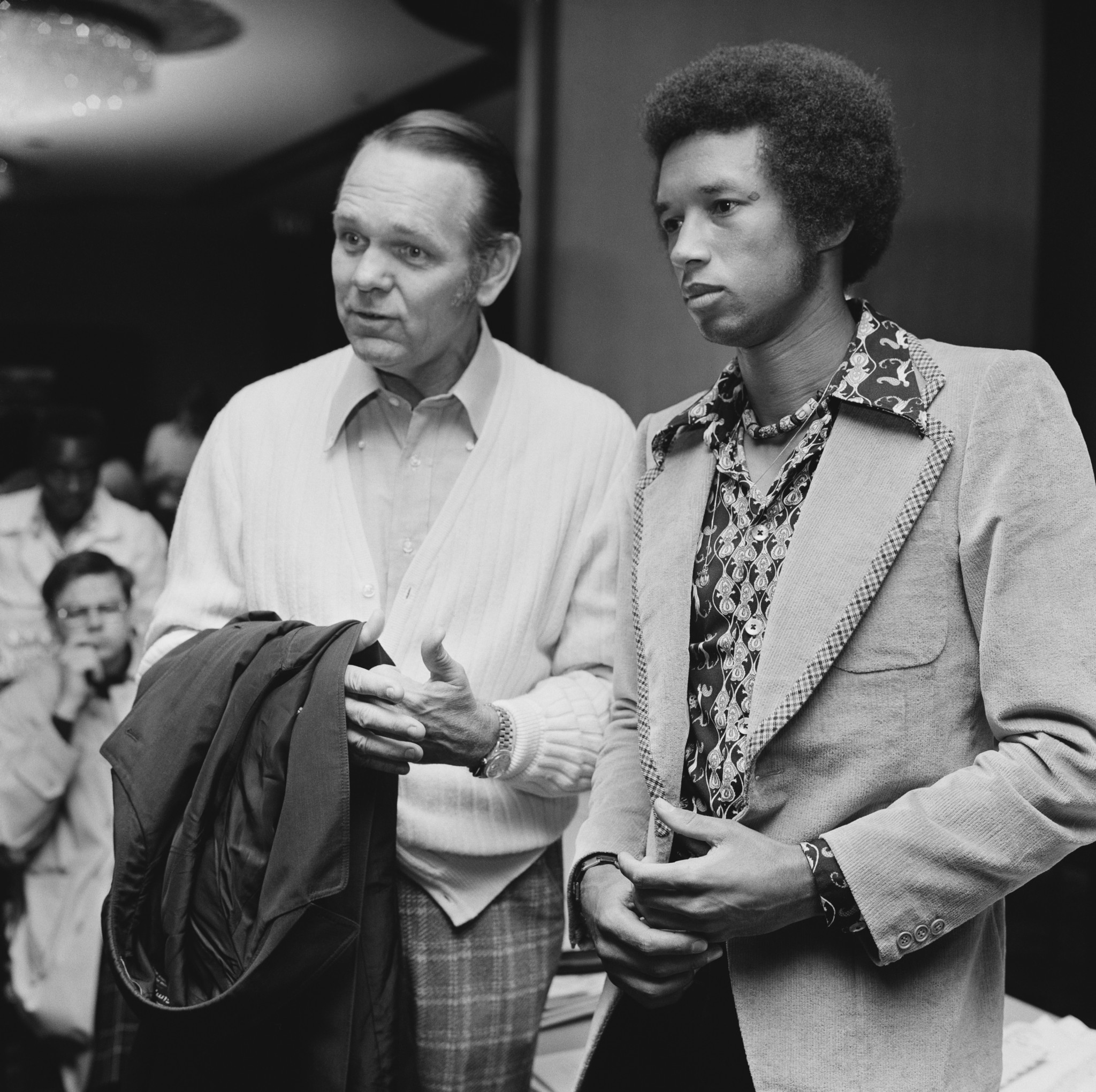 Arthur Ashe, right, seen with Jack Kramer, proved a powerful advocate for the establishment of the ATP ©Getty Images