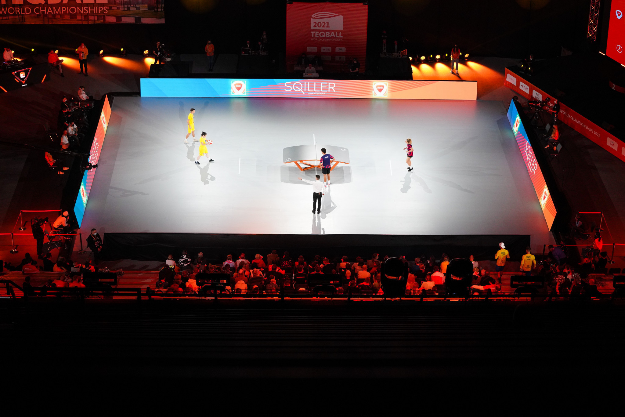 Mixed doubles action took place today at the Teqball World Championships ©FITEQ