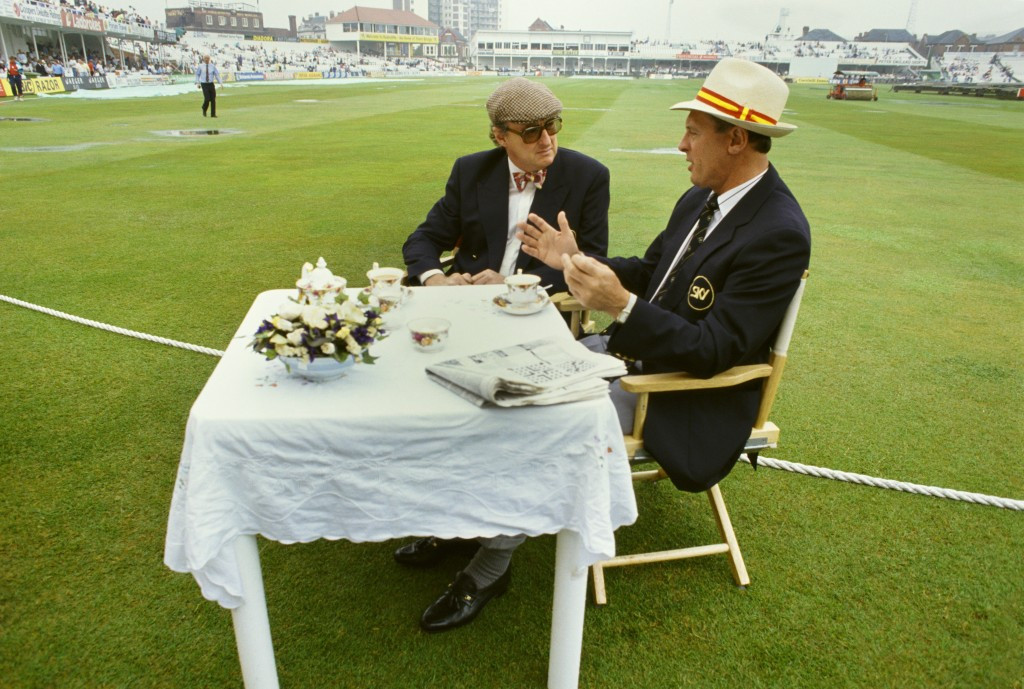 Somewhat upper crust commentator Henry Blofeld (left) alongside the stereotypically working class Geoffrey Boycott (right) ©Hulton Archive/Getty Images