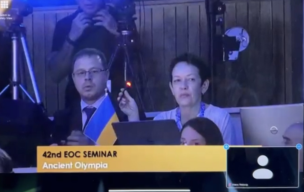Alla Tarasiuk, international relations manager for the National Olympic Committee of Ukraine, was denied the chance to comment ©EOC