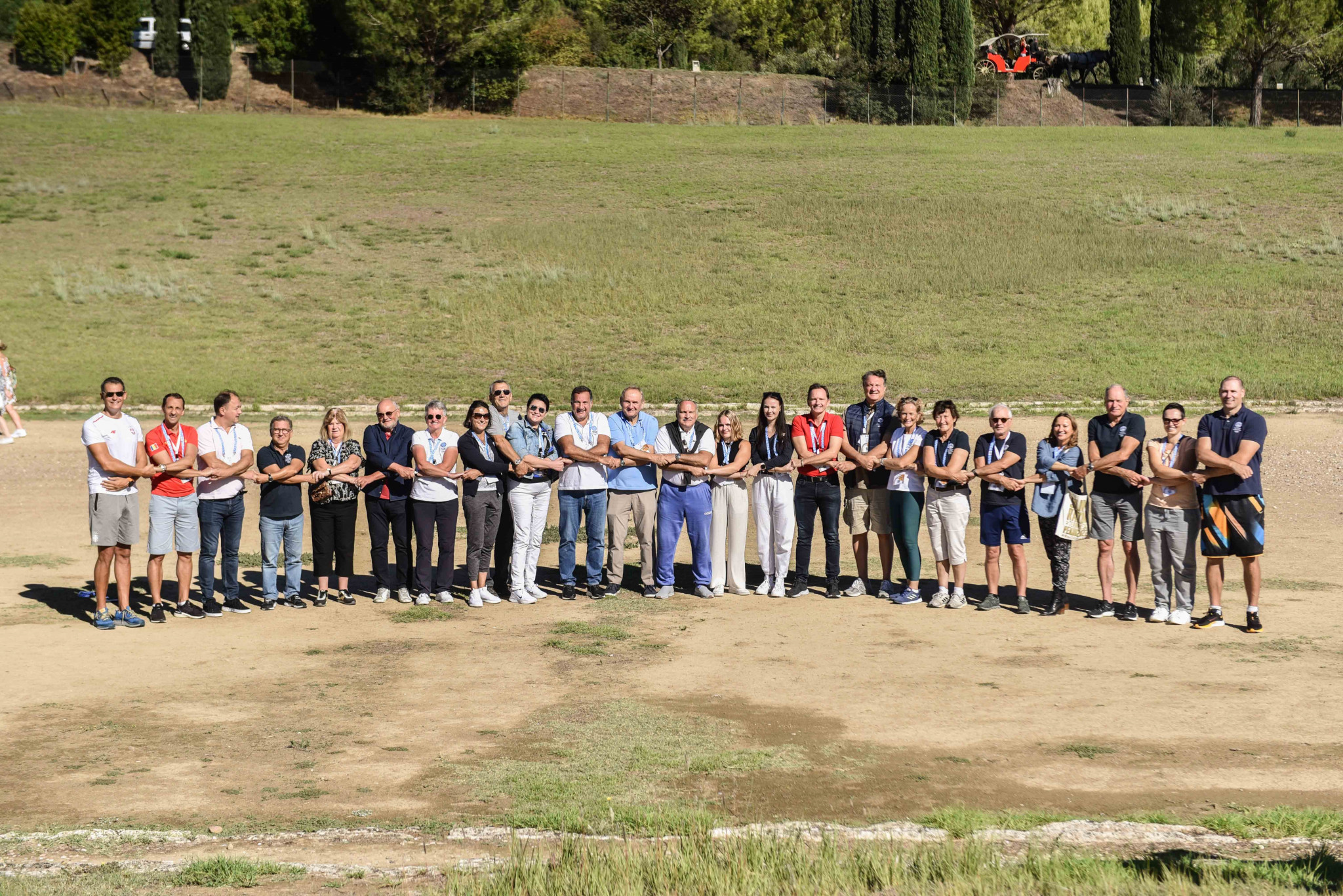 Members of the European Olympic Committees were given a tour of the Archaeological Site of Ancient Olympia ©EOC