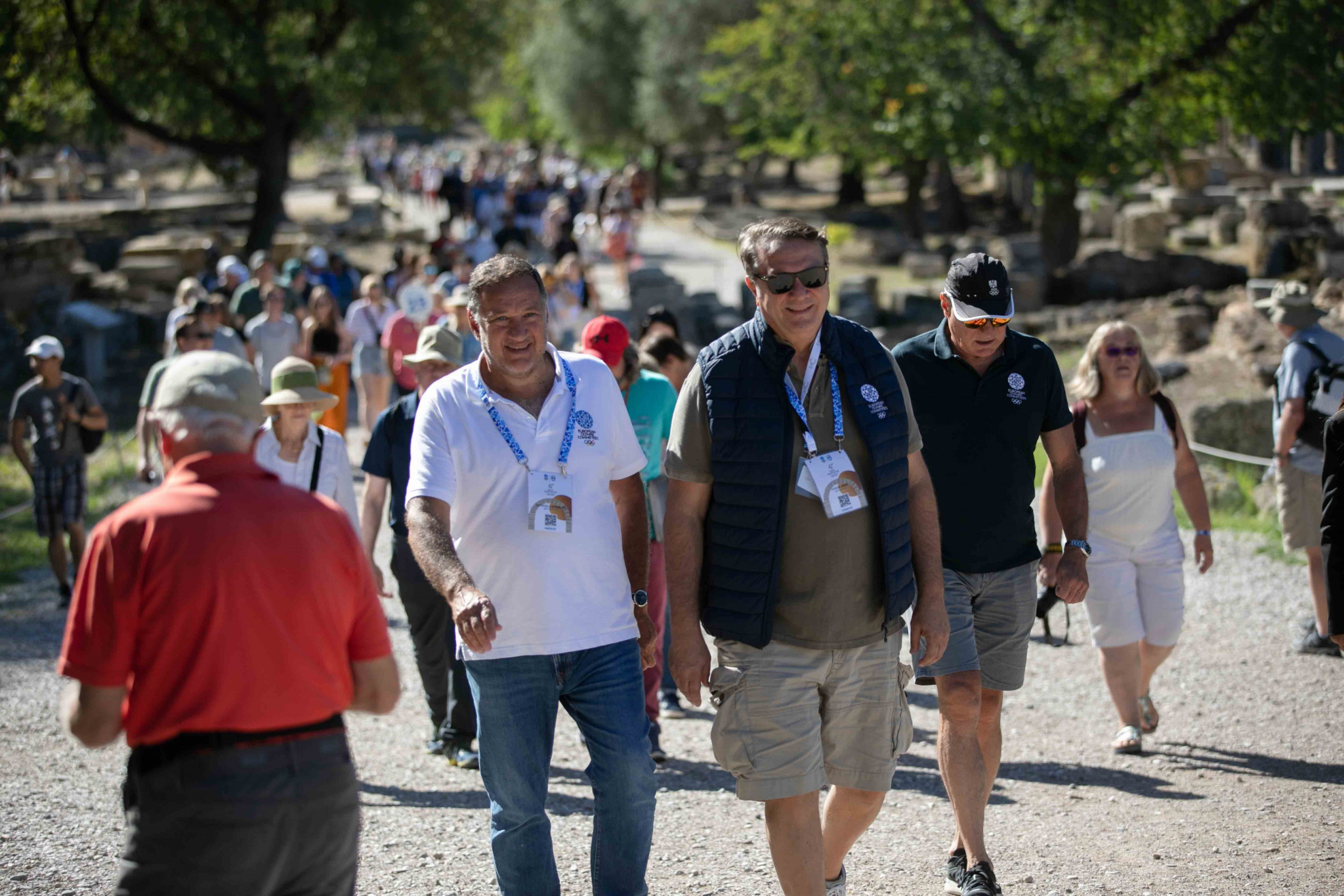 Greek EOC President Spyros Capralos helped to lead the tour in his home country ©EOC