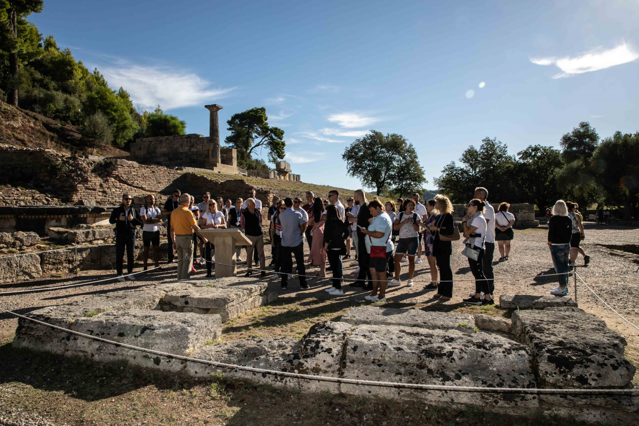 The Olympic Flame is kindled at Ancient Olympia to mark the start of the Torch Relay ©EOC