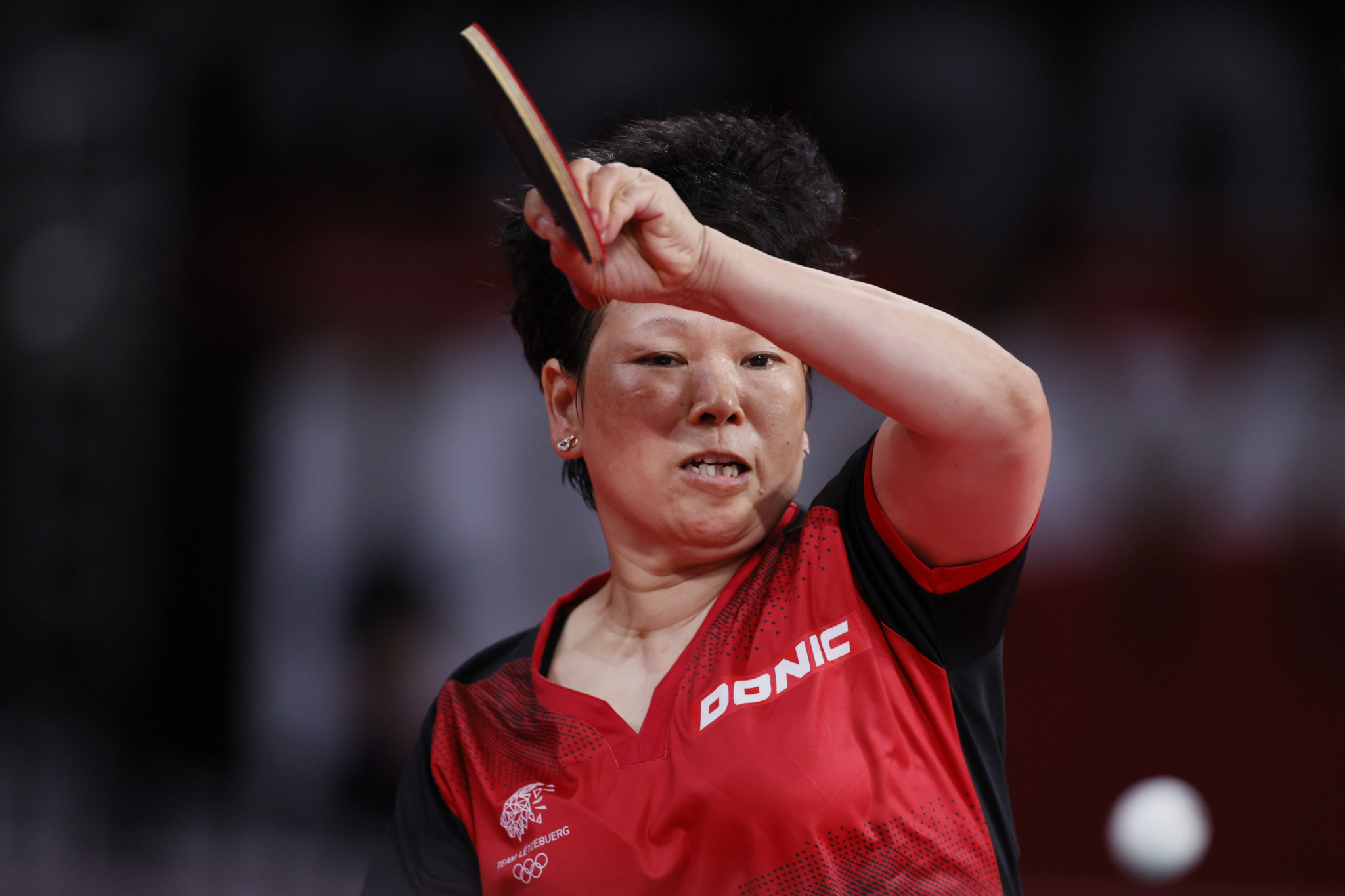 Ni Xialian won two individual matches to help Luxembourg beat South Korea in the women's tournament at the World Team Table Tennis Championships in Chengdu ©Getty Images