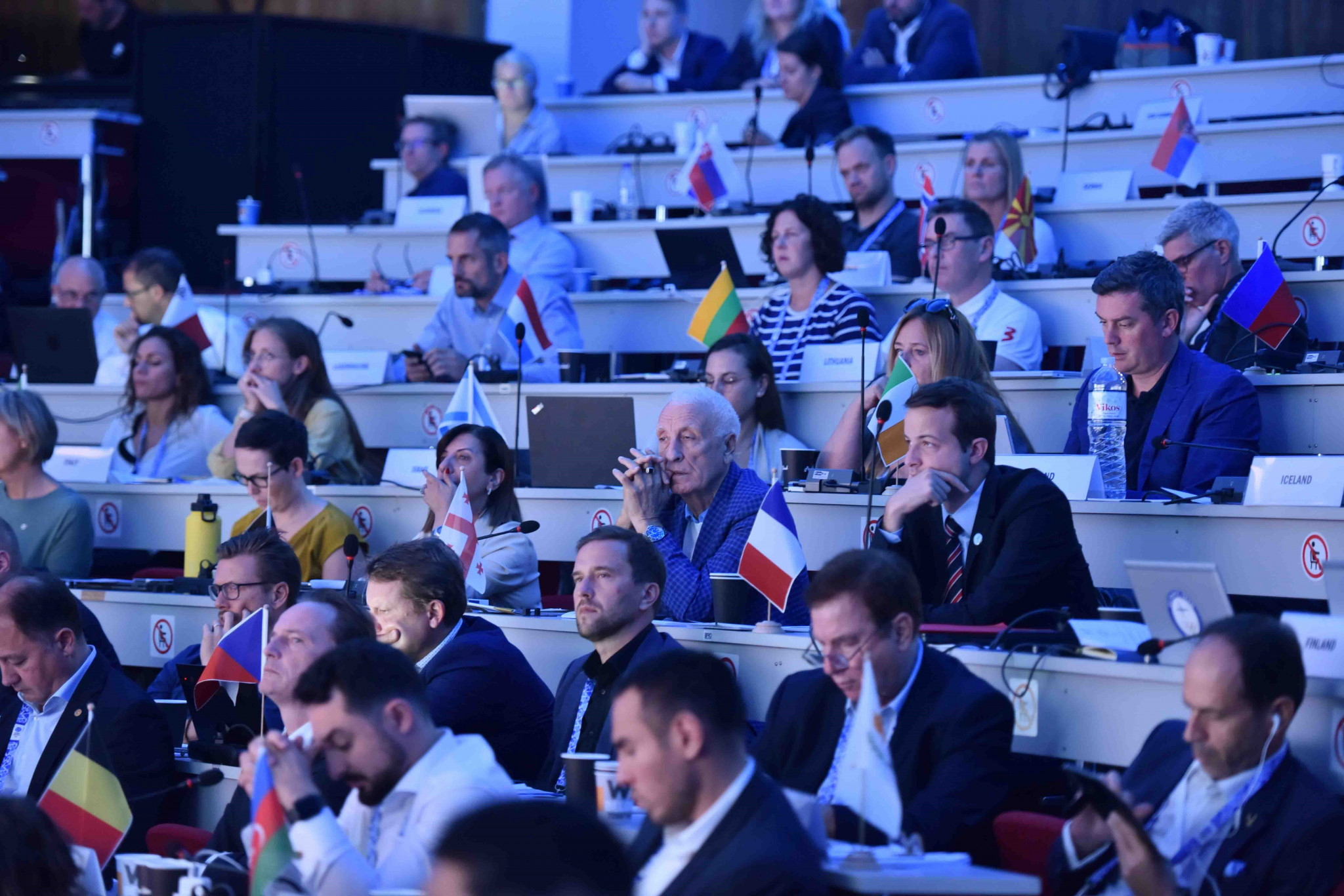 National Olympic Committee representatives watch on at the International Olympic Academy in Ancient Olympia ©EOC