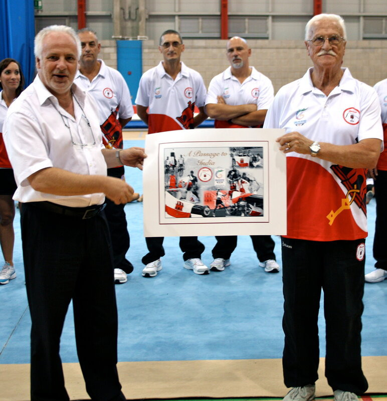 Charlie Flower, right, was involved in sport in Gibraltar for more than 60 years ©GCGA