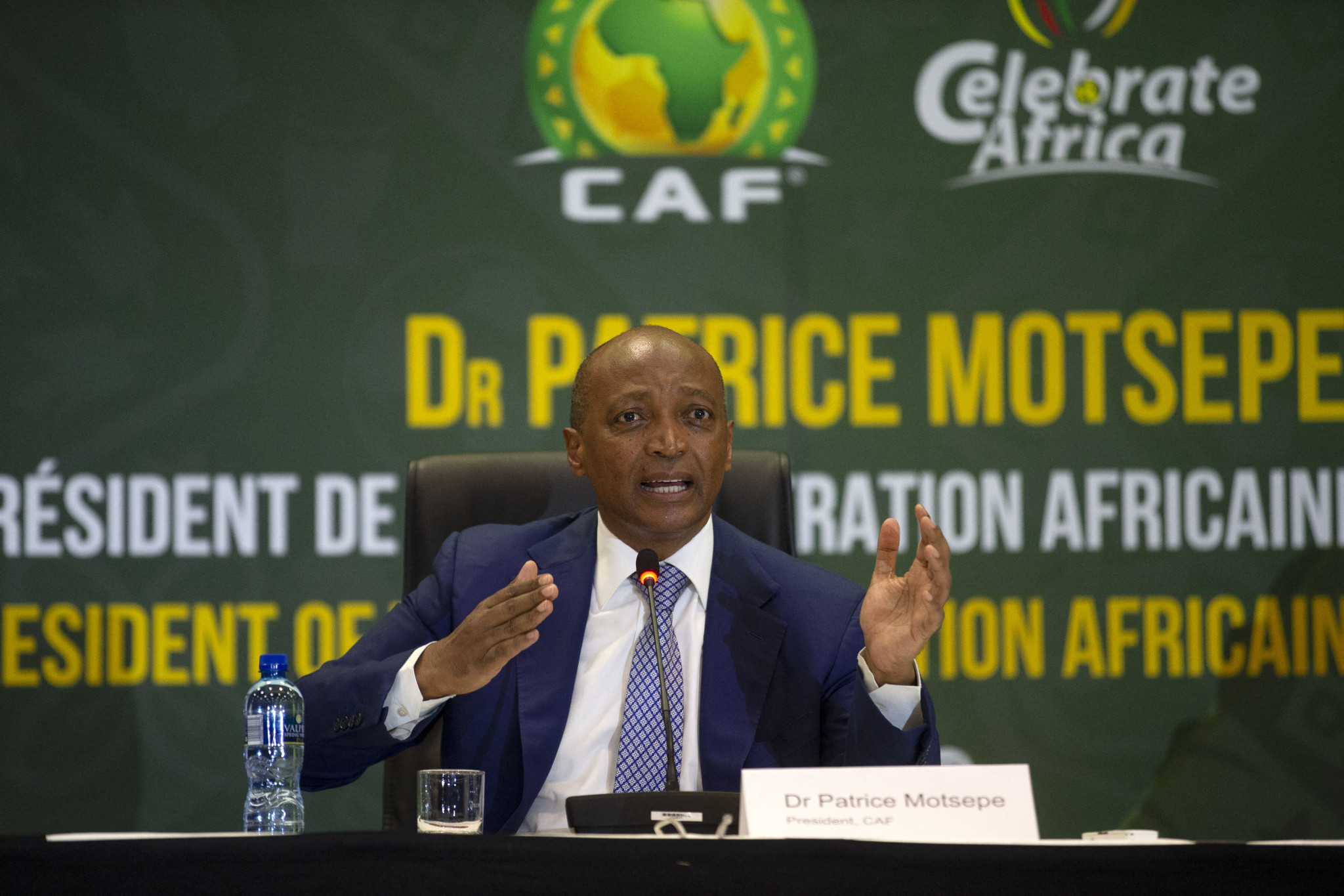 CAF President Patrice Motsepe advised the Guinea leadership as to how to improve the country's football infrastructure ©Getty Images