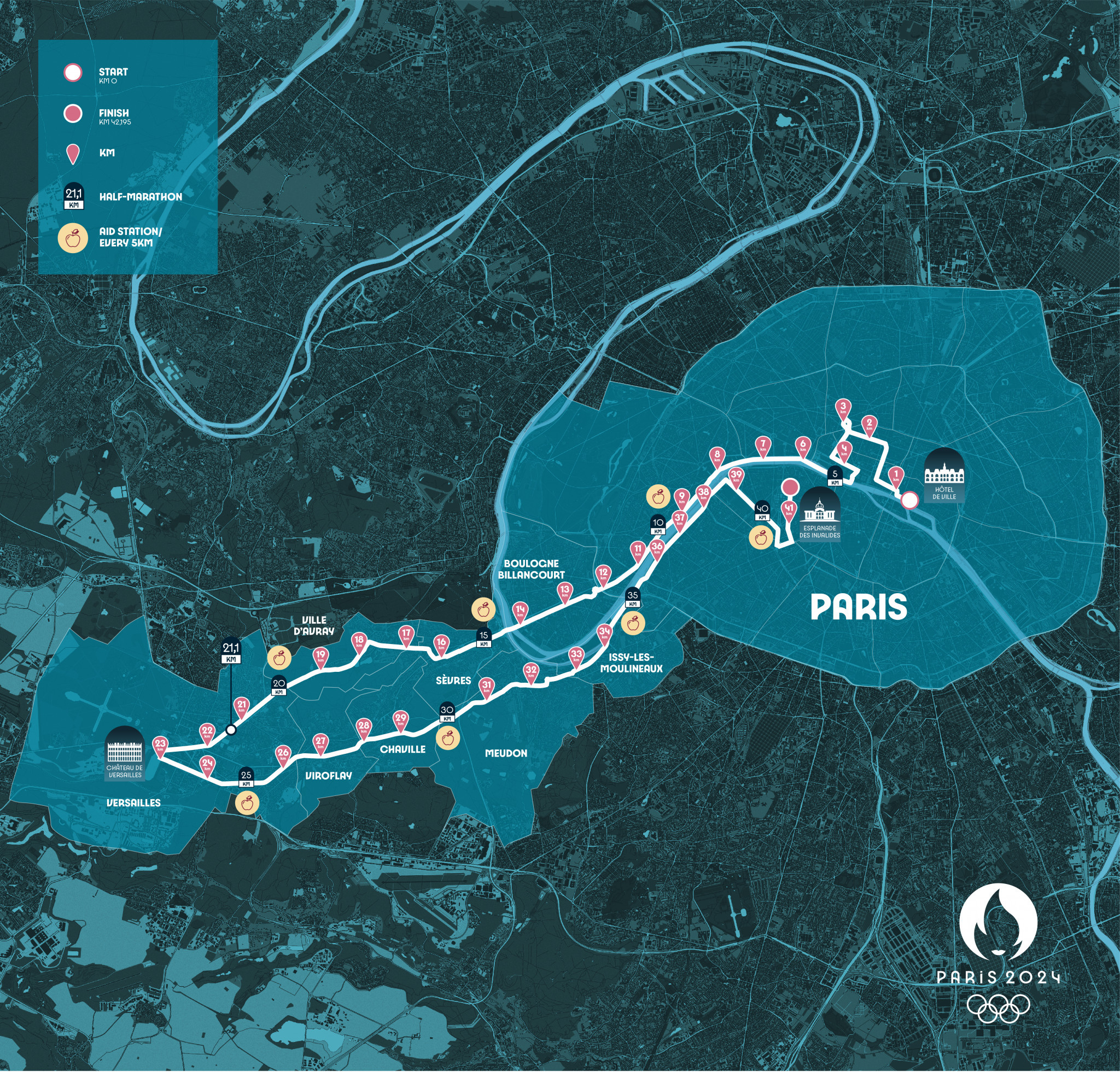 Paris 2024 has unveiled its marathon course for the next Olympics ©Paris 2024
