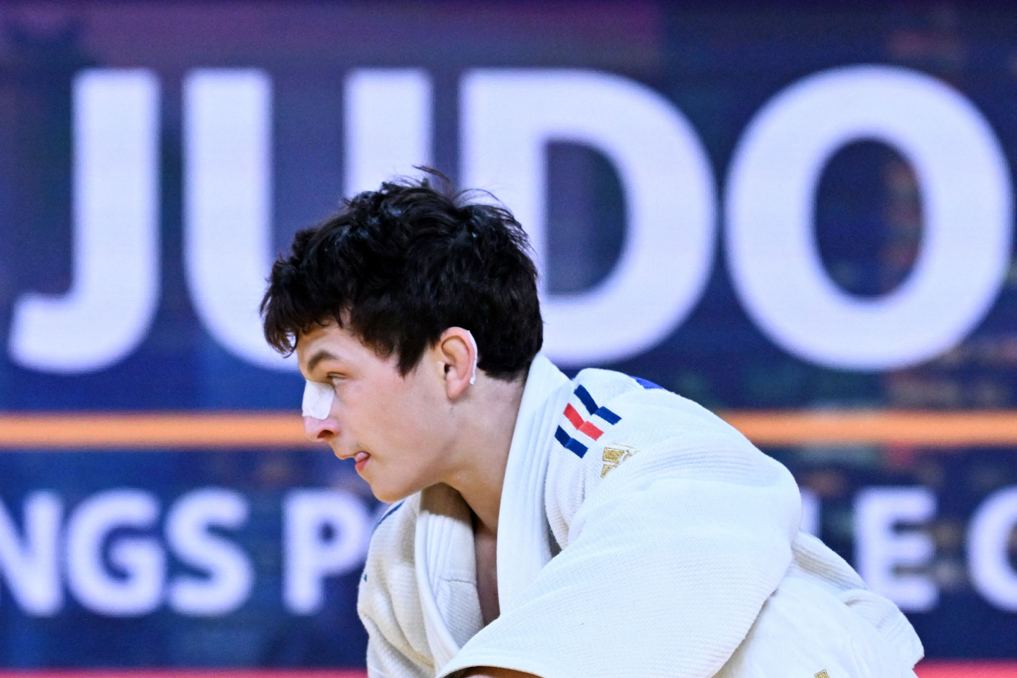 The 2021 European junior champion was dispatched by The Netherlands' Tornike Tsjakadoea in the second round ©Getty Images