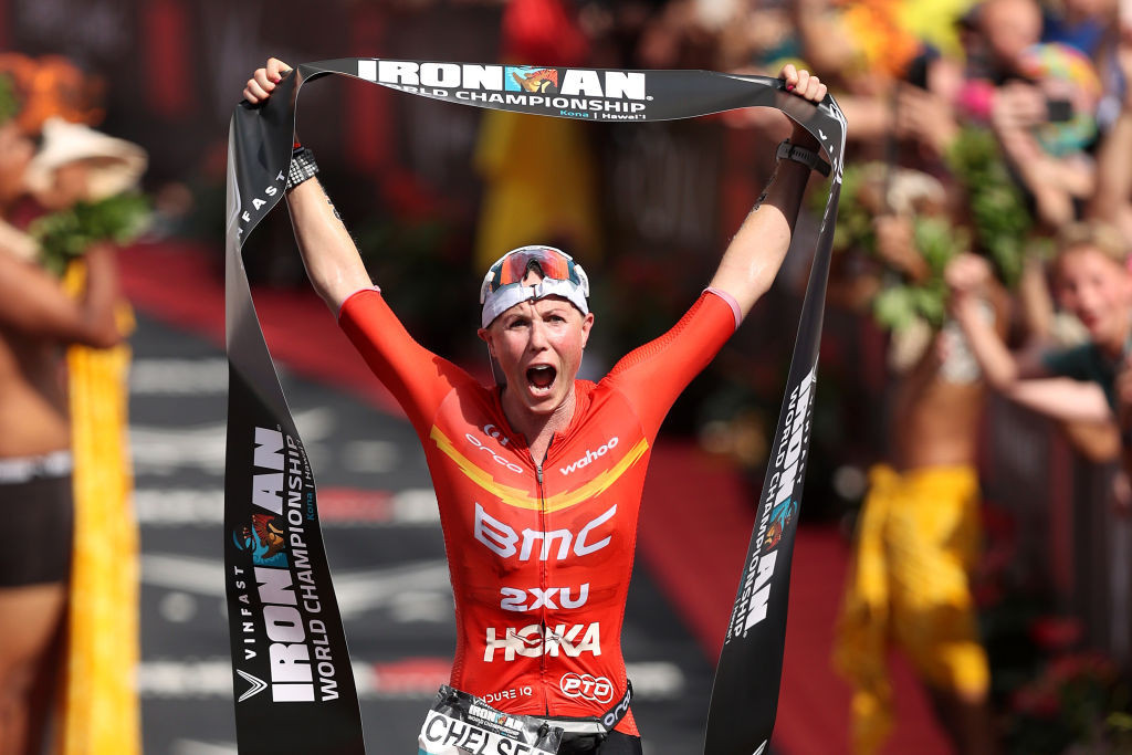 Chelsea Sodaro of the United States won the women's Ironman World Championship title in Hawaii on her debut ©Getty Images
