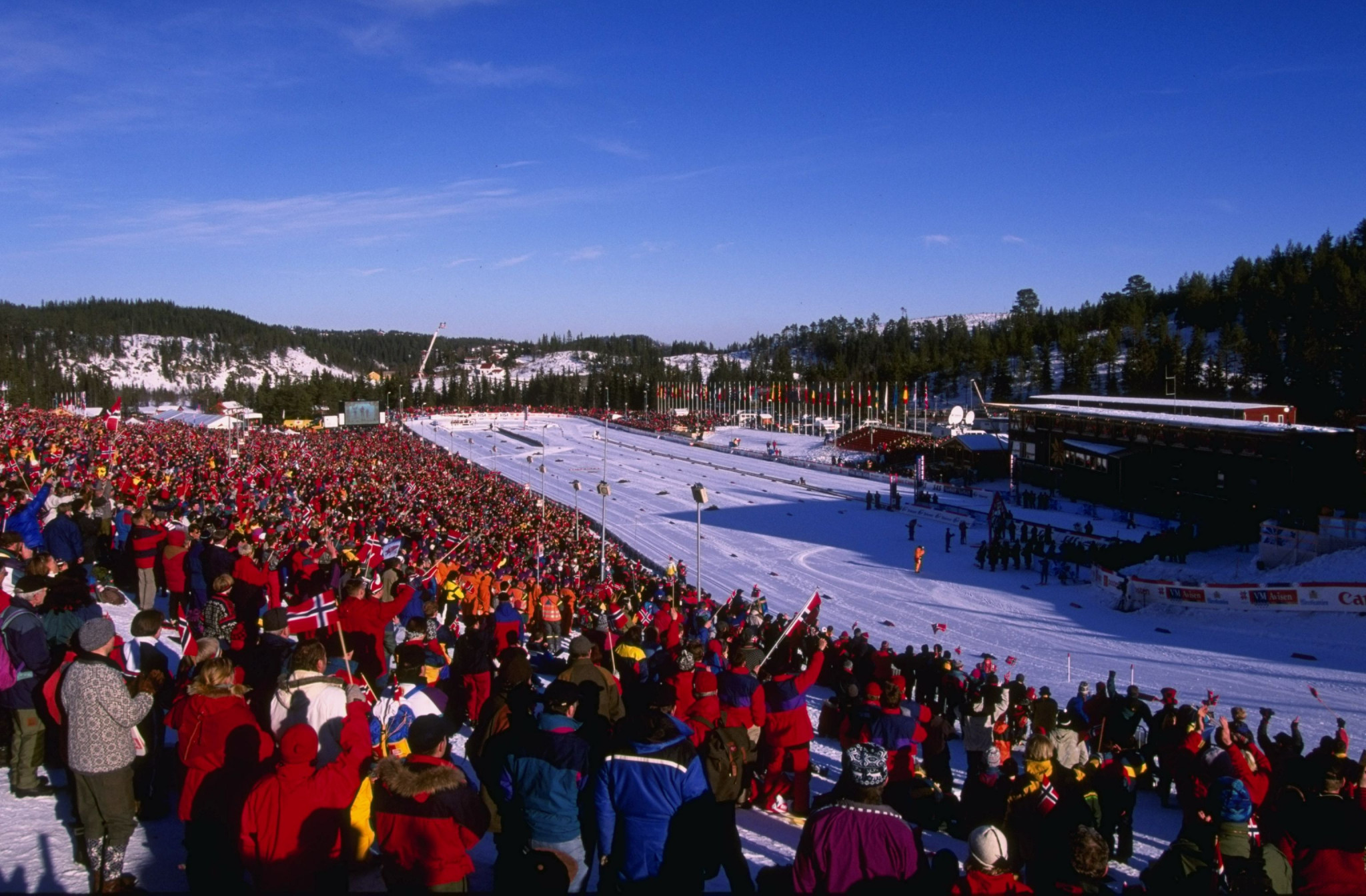 Trondheim's staging of the Nordic World Ski Championships in 1997 is alluded to in the logo for 2025 ©Getty Images