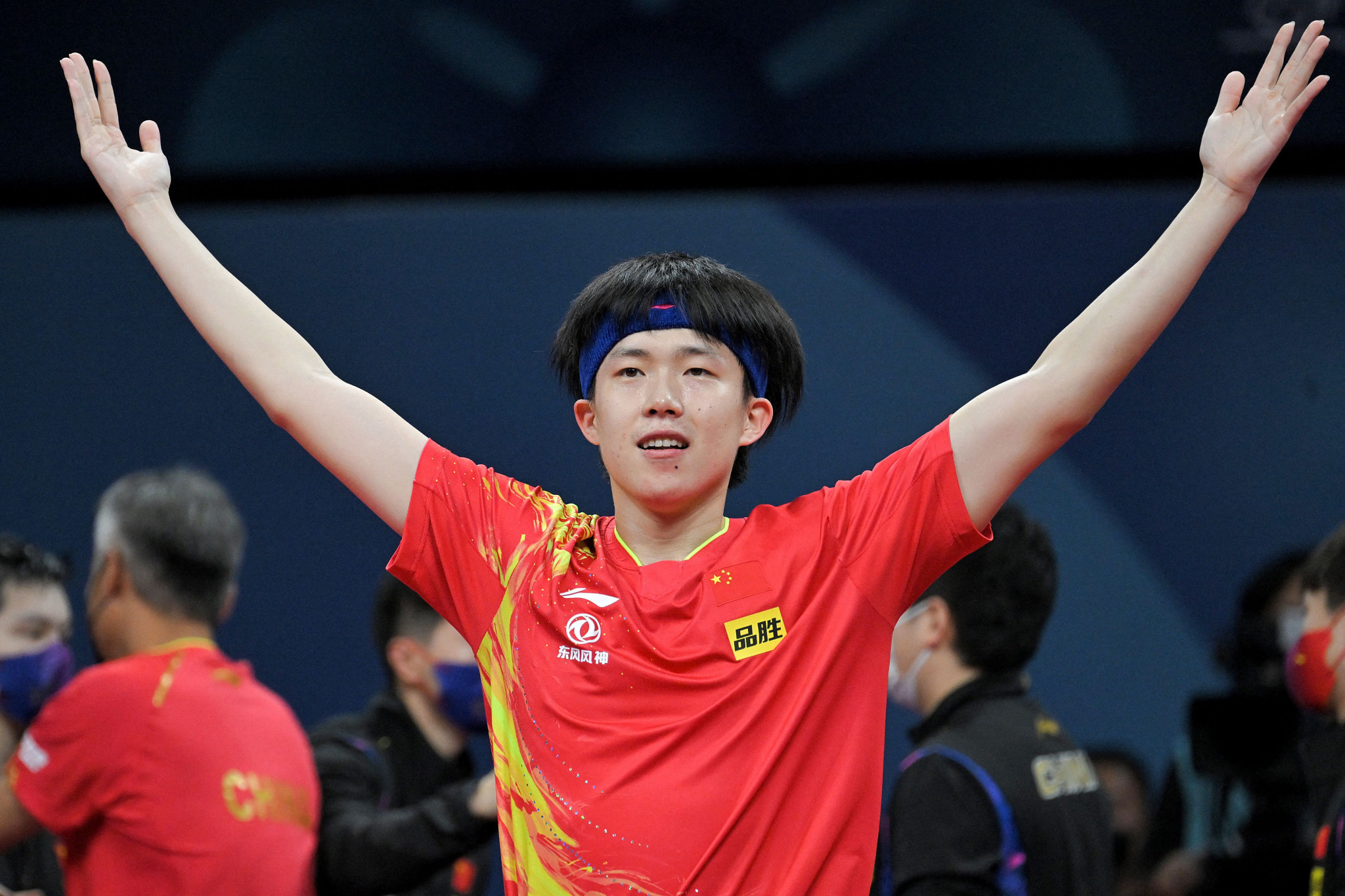 Wang Chuqin provided a crucial fifth game victory for China in the men's semi-final against Japan's Shunsuke Togami ©Getty Images
