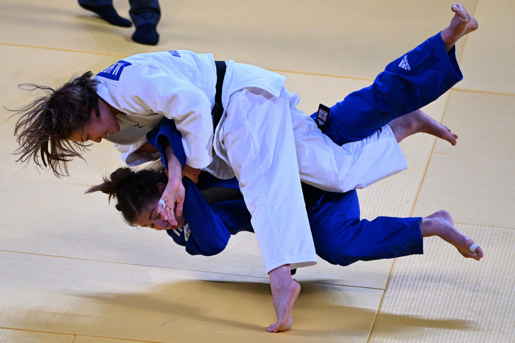 Megumi Horikawa, in white, secured the first World Judo Championships gold medal of her career today in Tashkent ©Getty Images