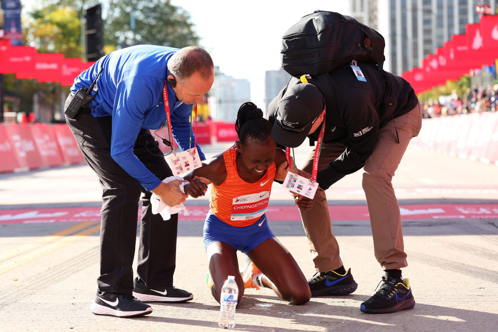 Chepngetich misses world record by 14sec as she retains Chicago Marathon title