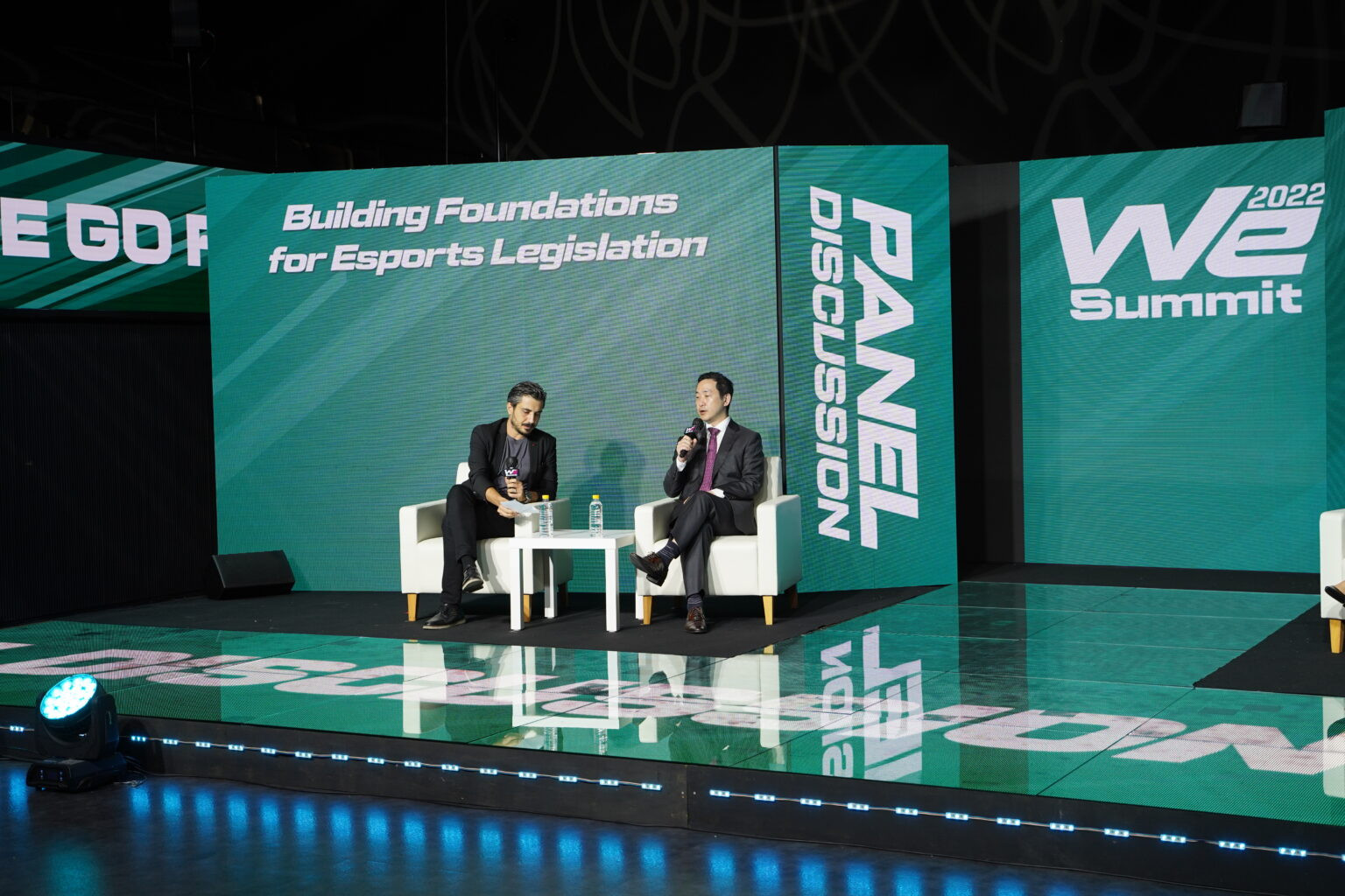 IESF President Vlad Marinescu, left, was one of the key speakers at the two-day World Esports Summit that has concluded in Busan, South Korea ©IESF