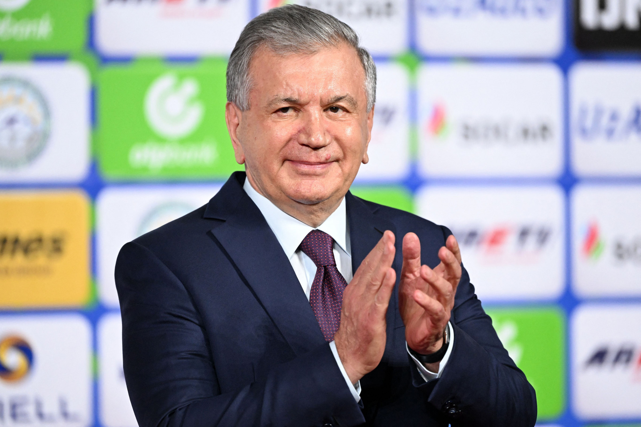 Uzbek President Shavkat Mirziyoyev attended the final block to see Bobonov in action, with a sensational atmosphere to go with it ©Getty Images