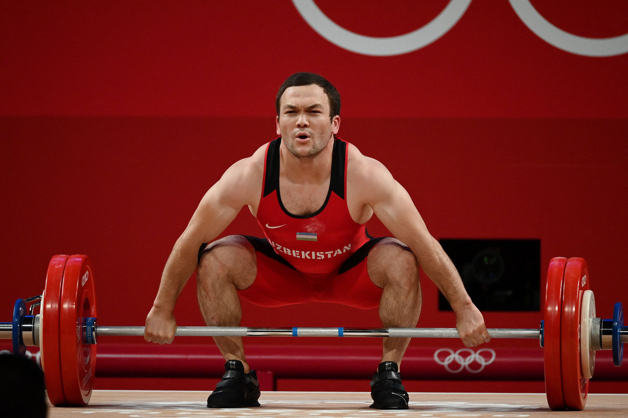 Uzbekistan's Adkhamjon Ergashev triumphed in the men's 67kg at the Asian Weightlifting Championships ©Getty Images