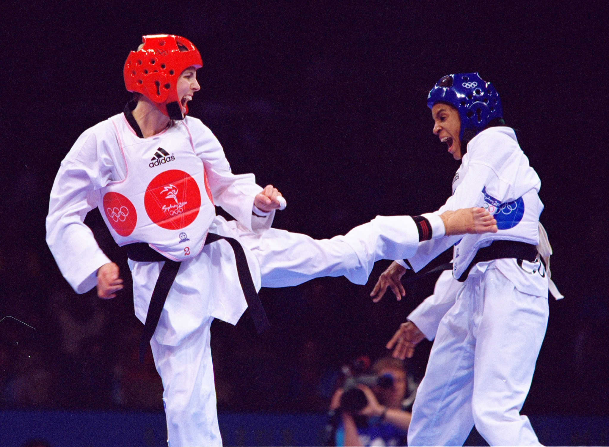 Laurens Burns, left, is Australia's sole taekwondo Olympic champion ©Getty Images