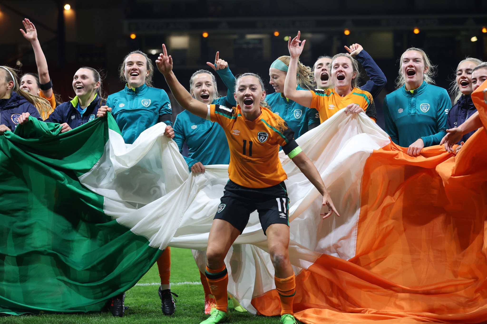Ireland beat Scotland 1-0 to qualify for the FIFA Women's World Cup for the first time ©Getty Images